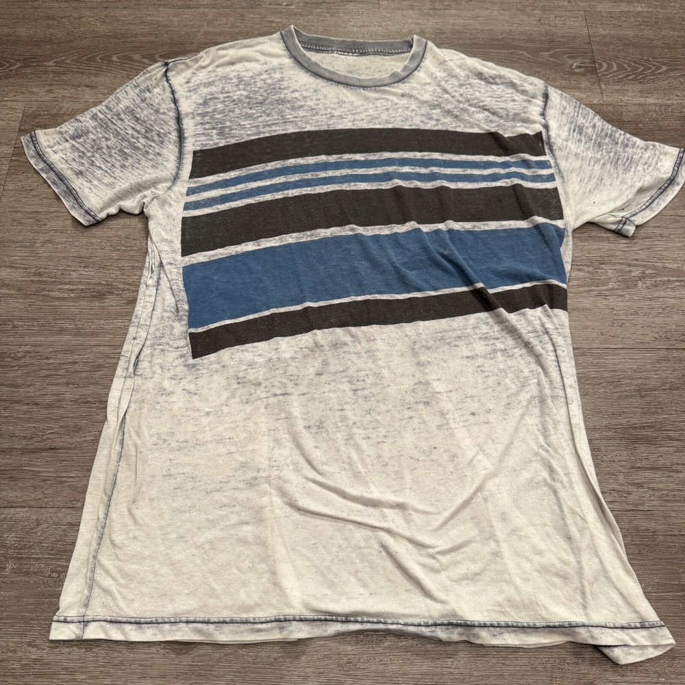 Tony Hawk Shirt Mens XXL Crewneck Colorblock Striped Short Sleeve Lightweight